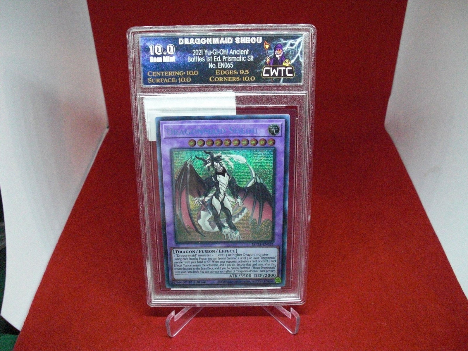 cwtc graded 2021 yu-gi-oh ancient battles 1st ed mint: nice graded card
