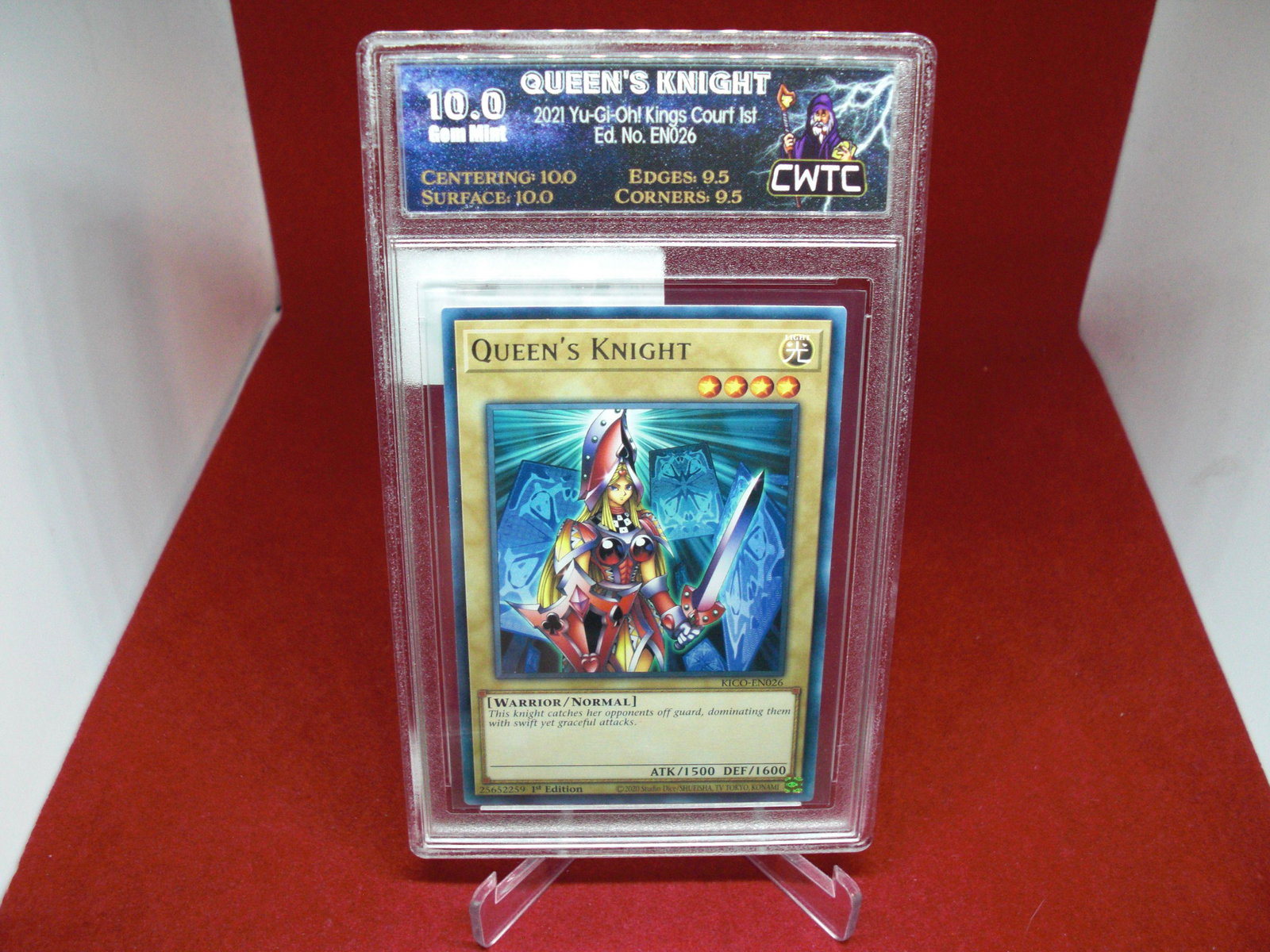 cwtc graded 2021 yu-gi-oh iings court 1st ed mint 10: nice graded card