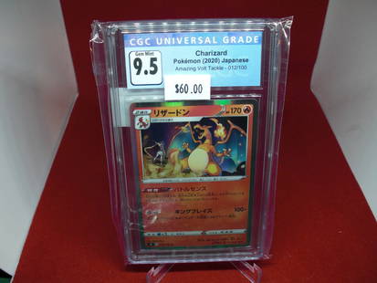 cgc graded charizard mint 9.5 2020 japanese: nice graded card