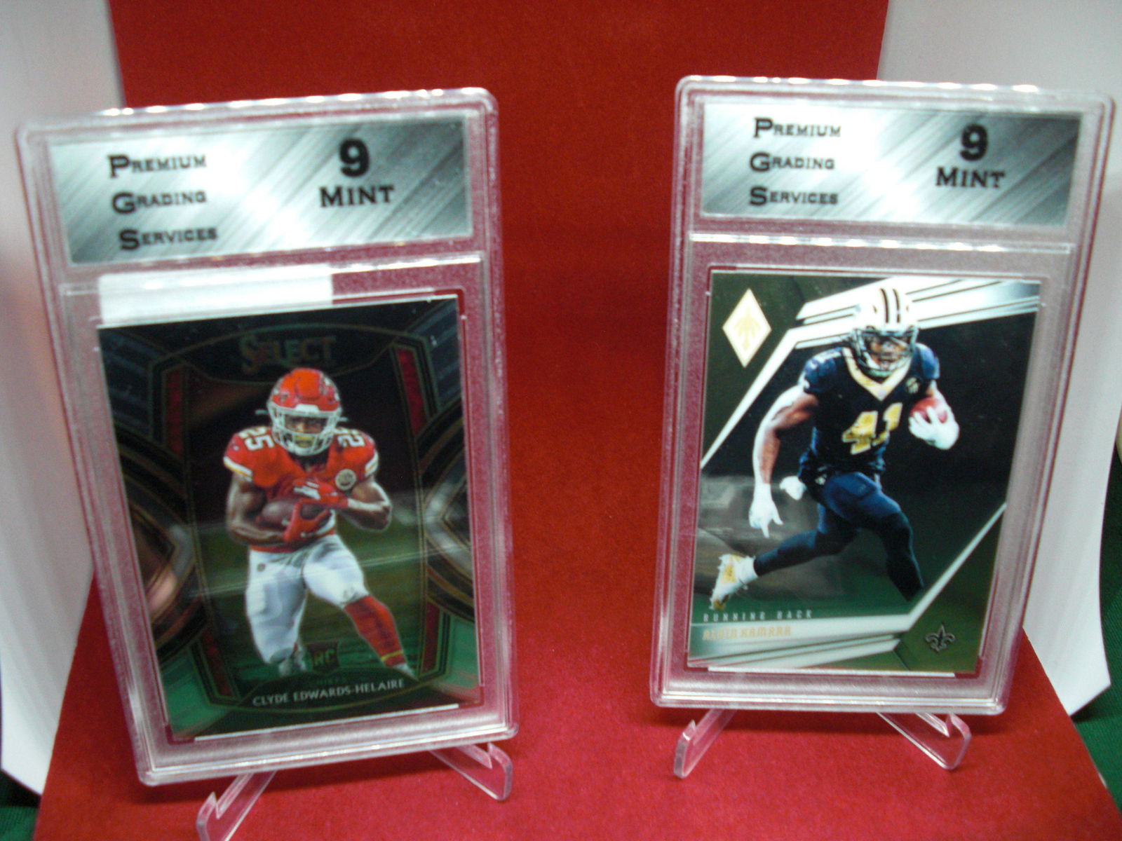 lot of 2 pgs graded football cards mint 9's (1 of 1)