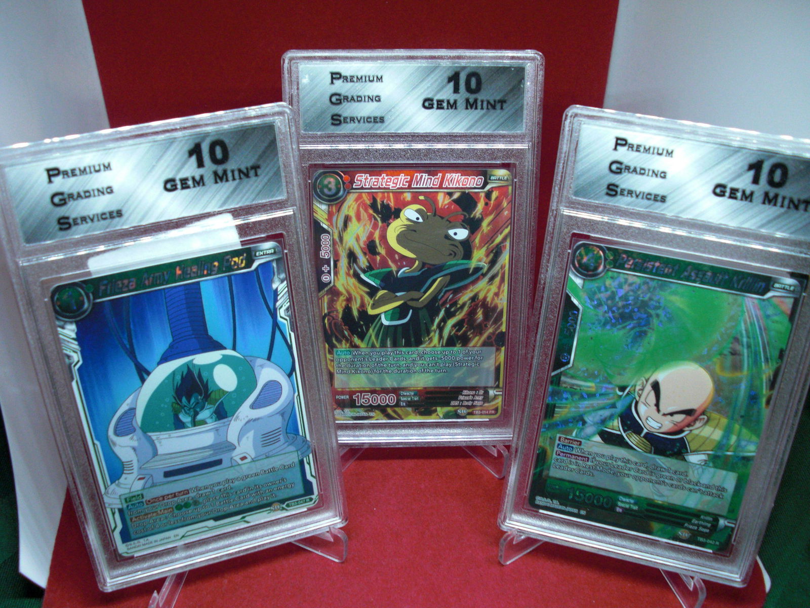 lot of 3 graded pgs dragon ball cards mint 10's (1 of 1)