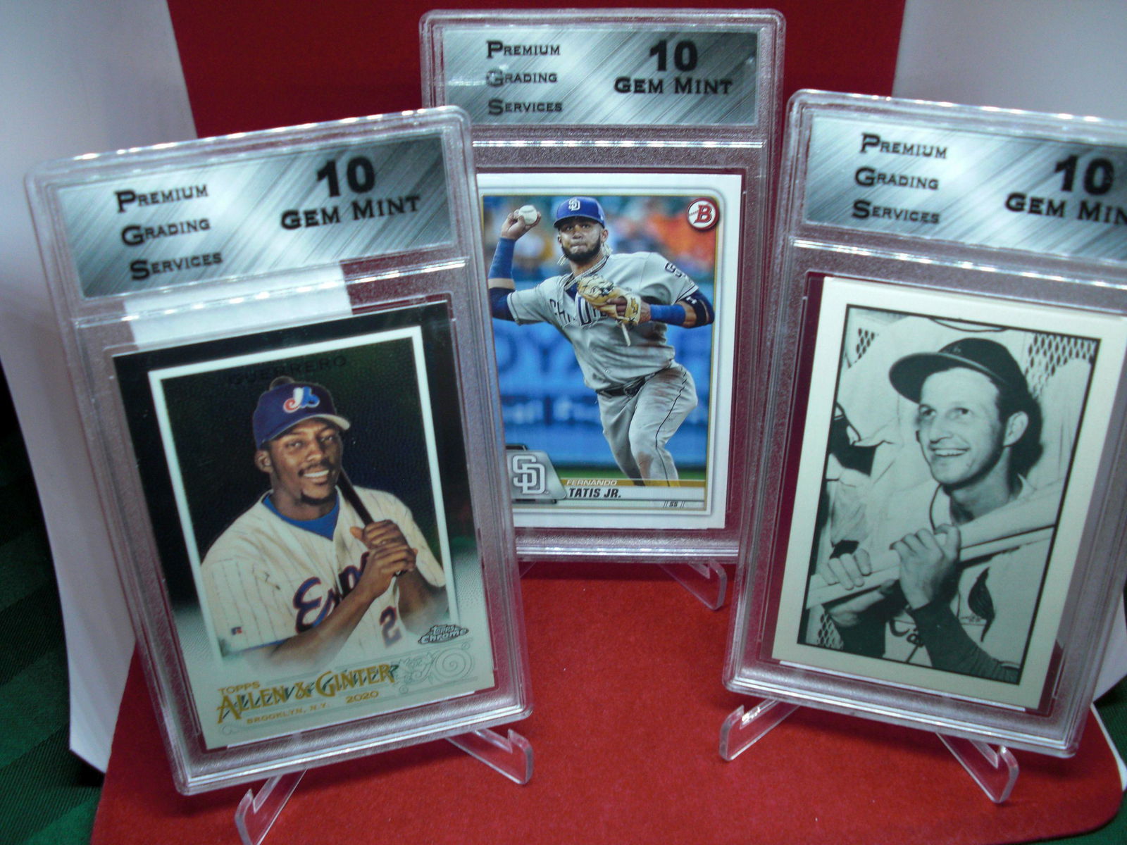 lot of 3 graded pgs baseball cards mint 10's (1 of 1)