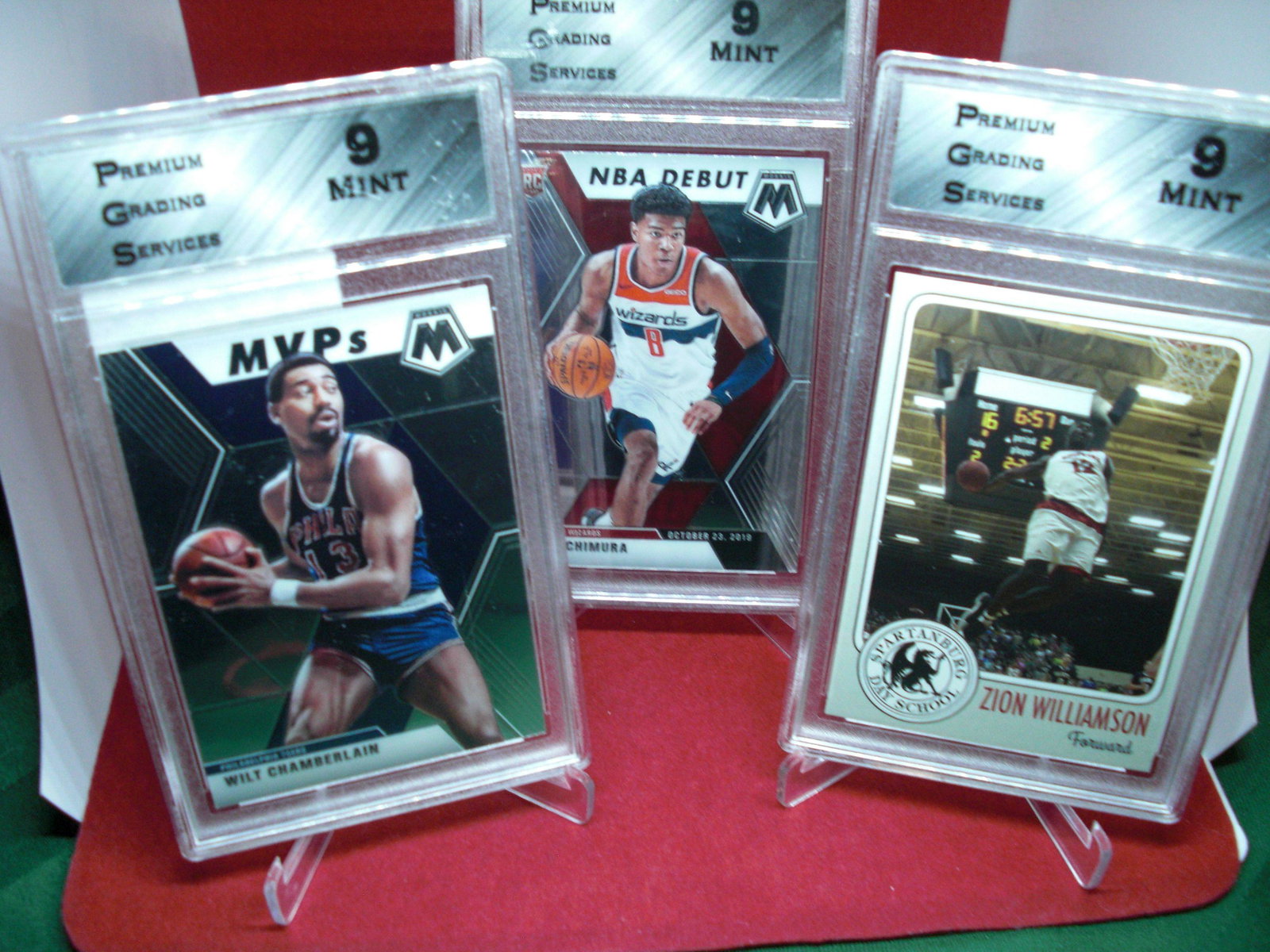 lot of 3 pgs graded basketball cards mint 9's: graded card lot