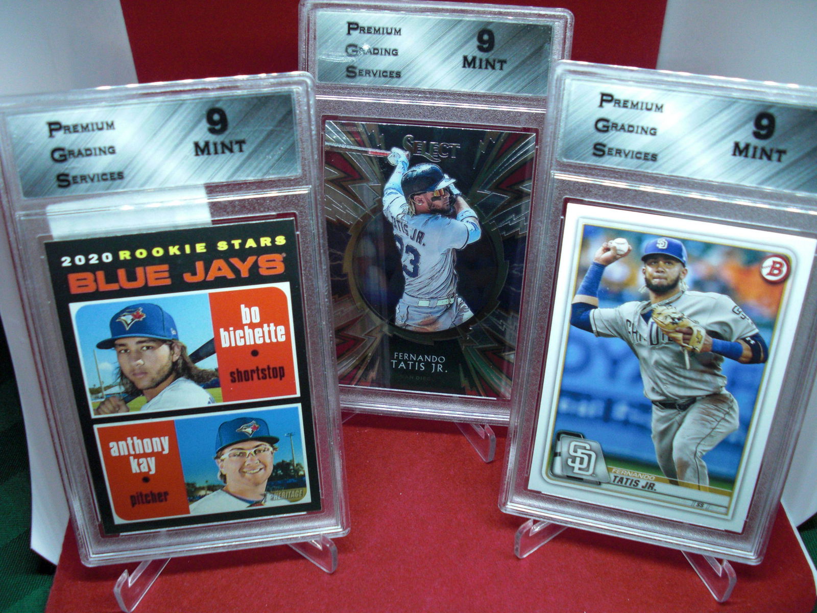 lot of 3 graded pgs baseball cards mint 9's (1 of 1)