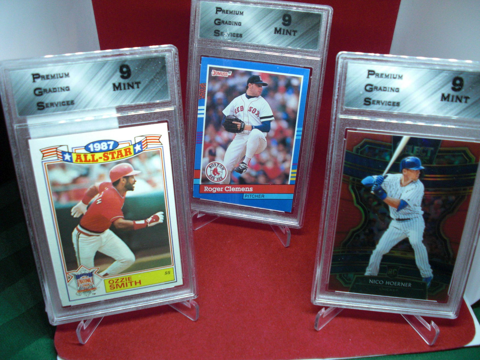 lot of 3 graded pgs baseball cards mint 9's (1 of 1)