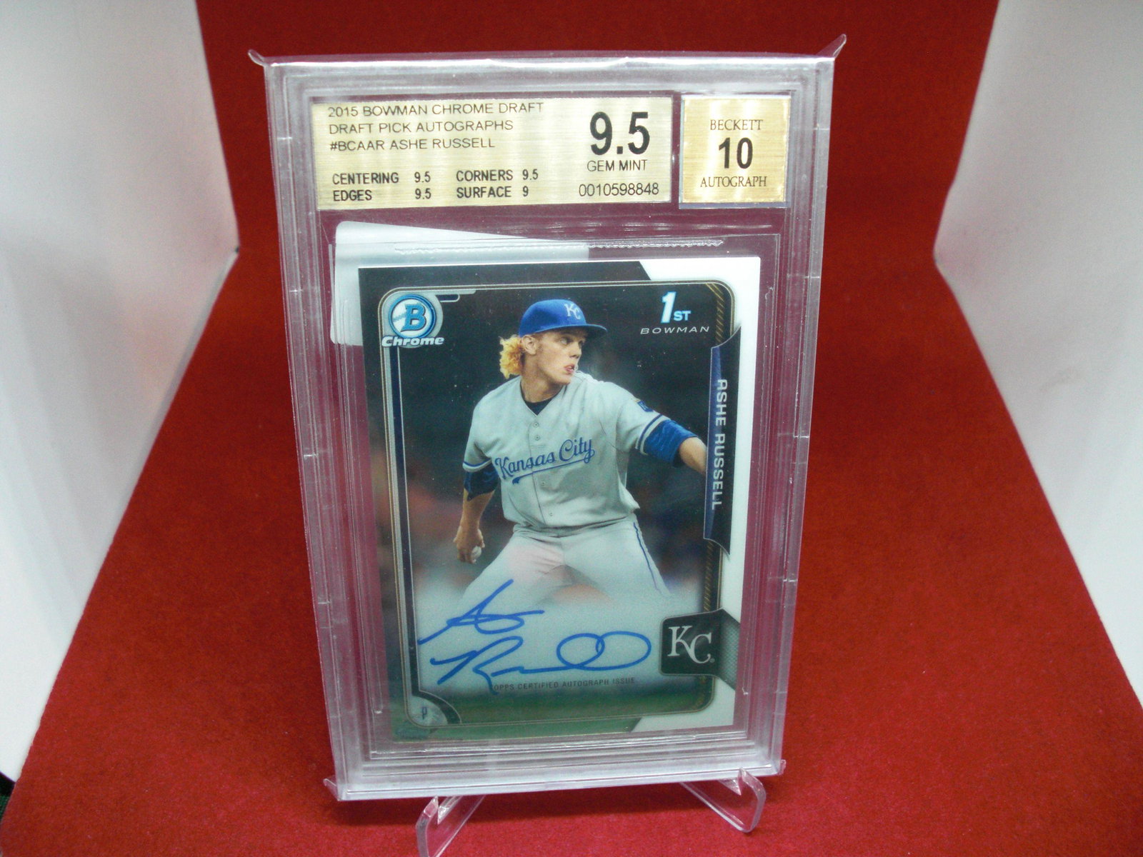 beckett graded ahse russell auto mint 9.5 (1 of 1)