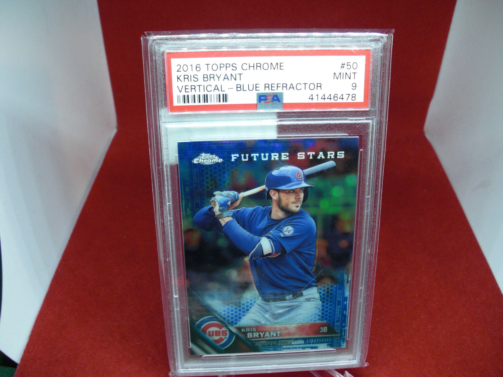 psa 2016 kris bryant vert blue ref mint 9 #01/150 (1 of 1)