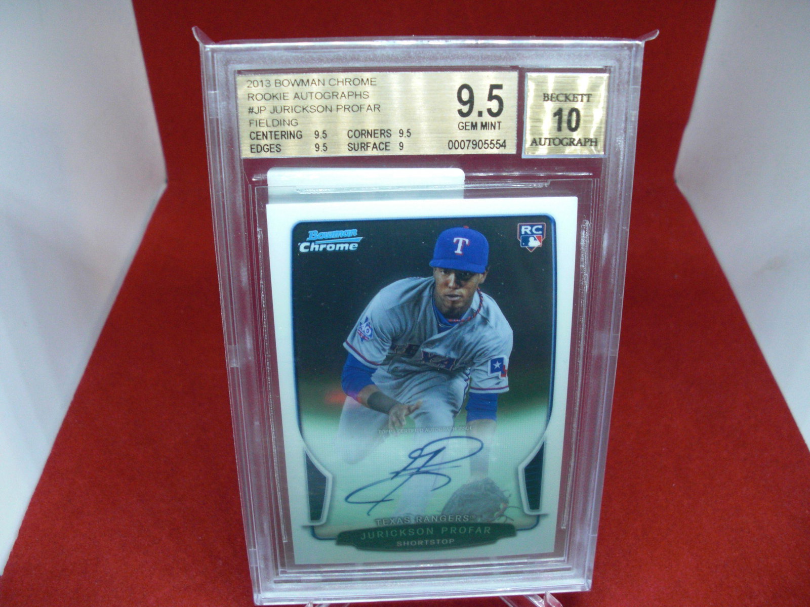 beckett graded 2013 rookie auto jurickson profar mint (1 of 1)