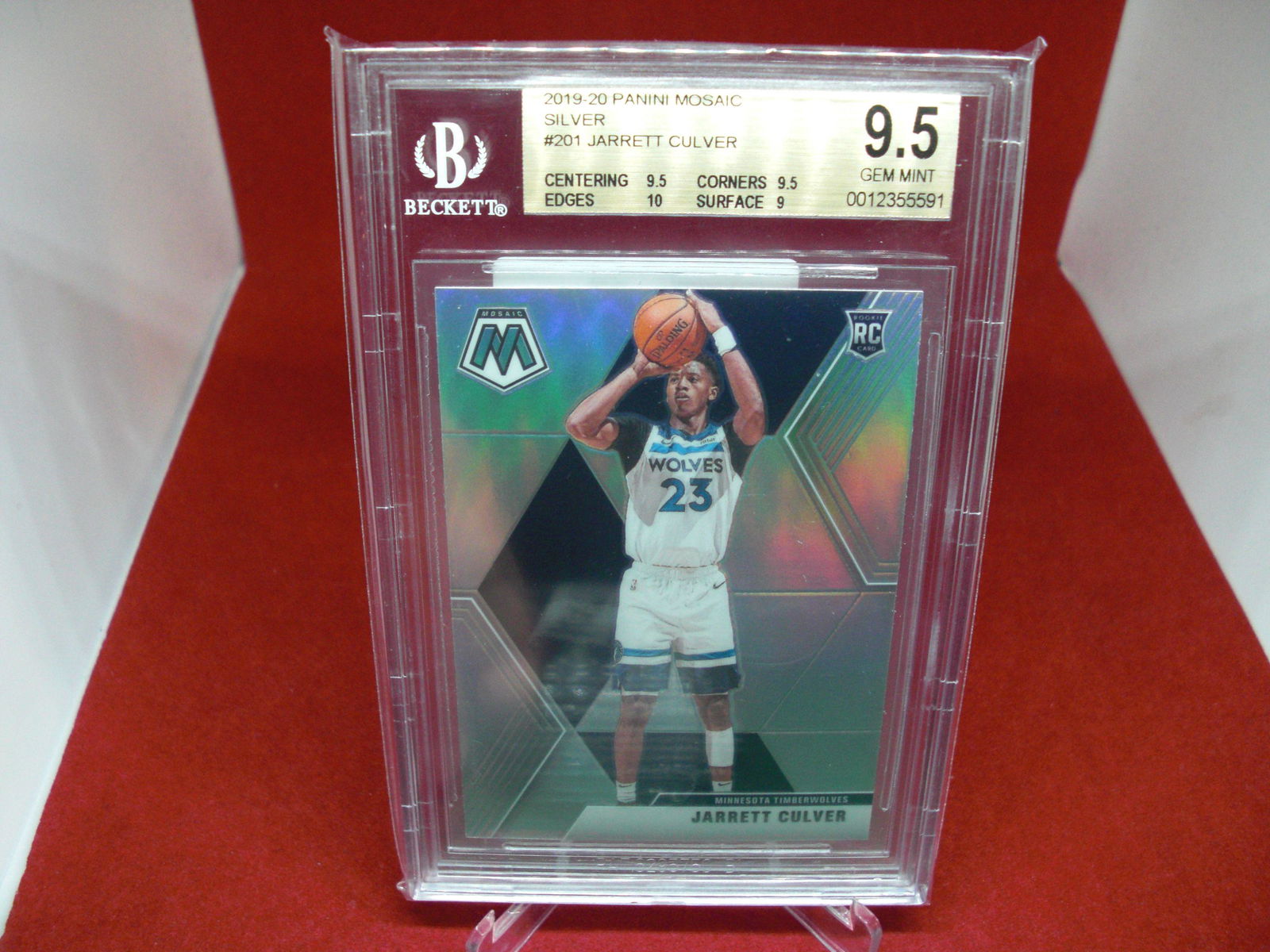 beckett graded 20109/2 silver jarrett culver rookie (1 of 1)