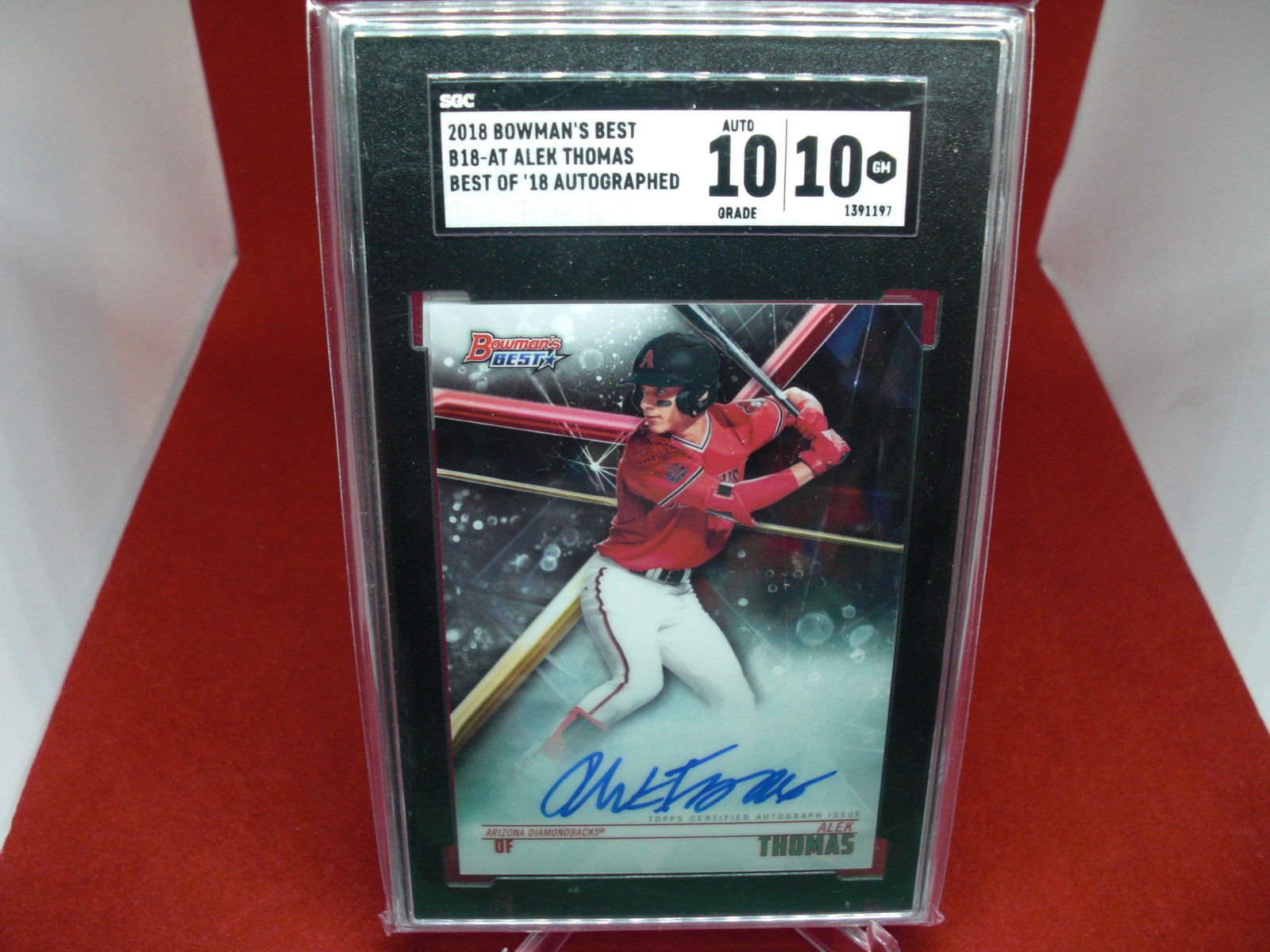 sgc graded 2018 alek thomas auto mint 10 (1 of 1)