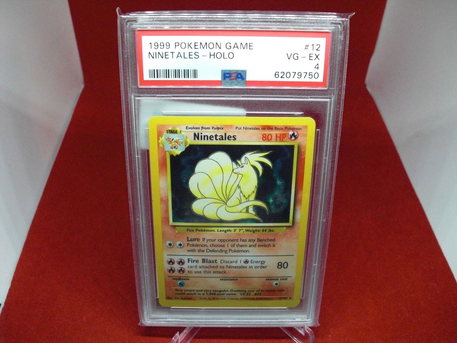 psa graded 1999 ninetales holo mint 4 (1 of 1)