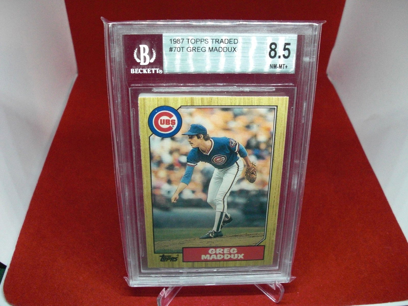 beckett graded 1987 greg maddux mint 8.5 (1 of 1)