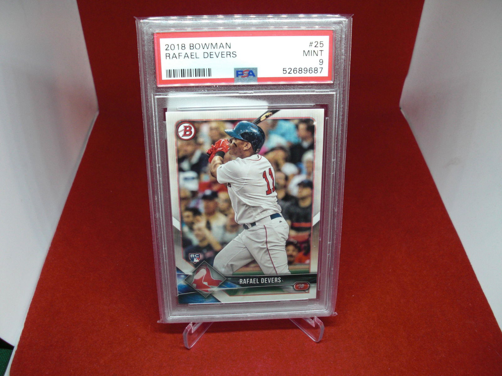 psa graded 2018 rafael devers mint 9 rookie (1 of 1)