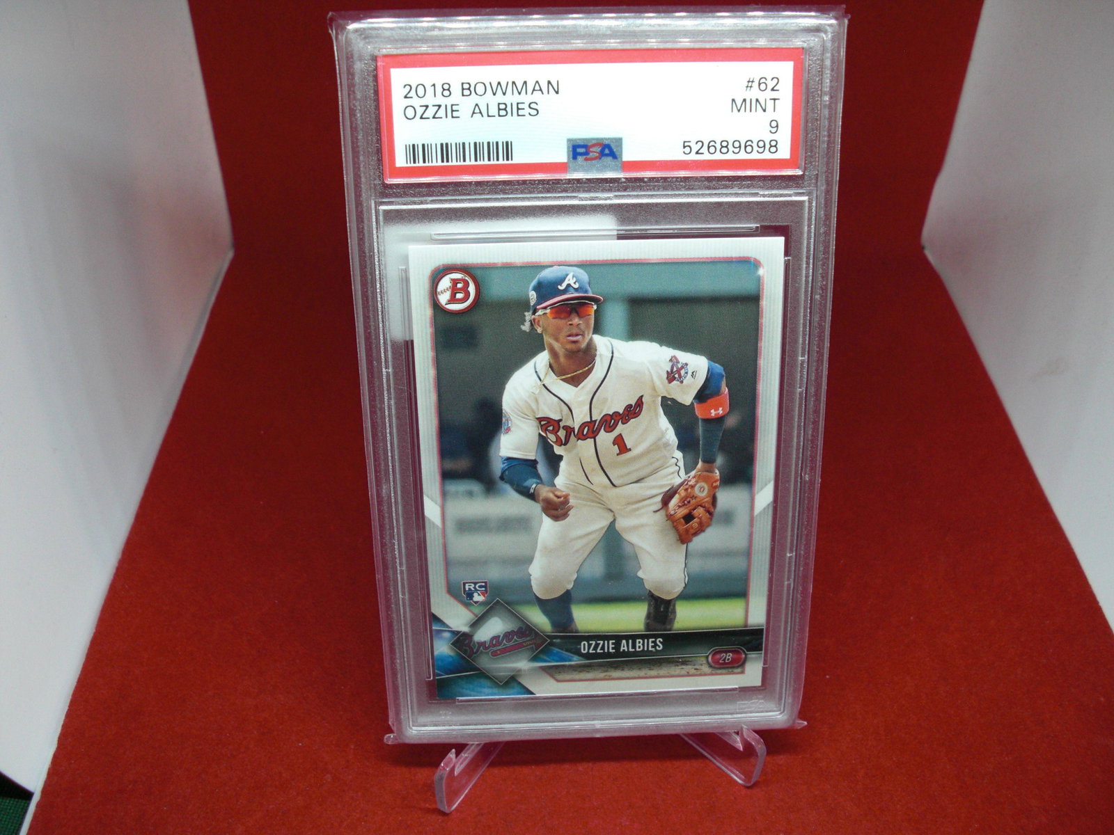 psa graded 2018 ozzie albies mint 9 rookie (1 of 1)