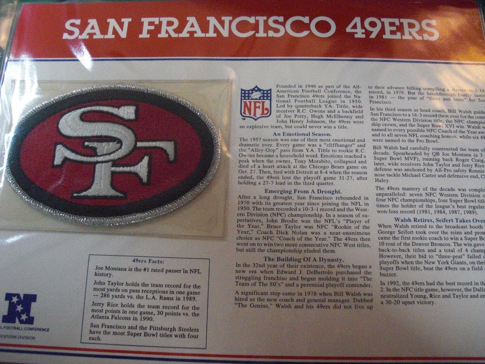 large patch on page san francisco 49'rs (1 of 1)