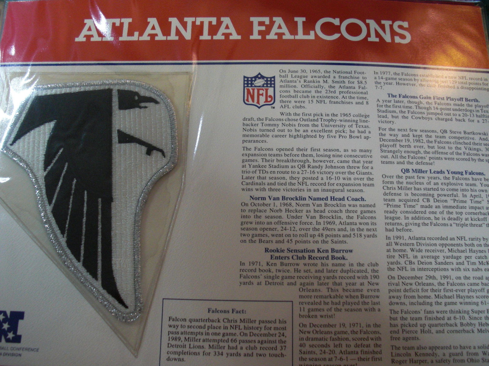 large patch on page atlanta falcons (1 of 1)