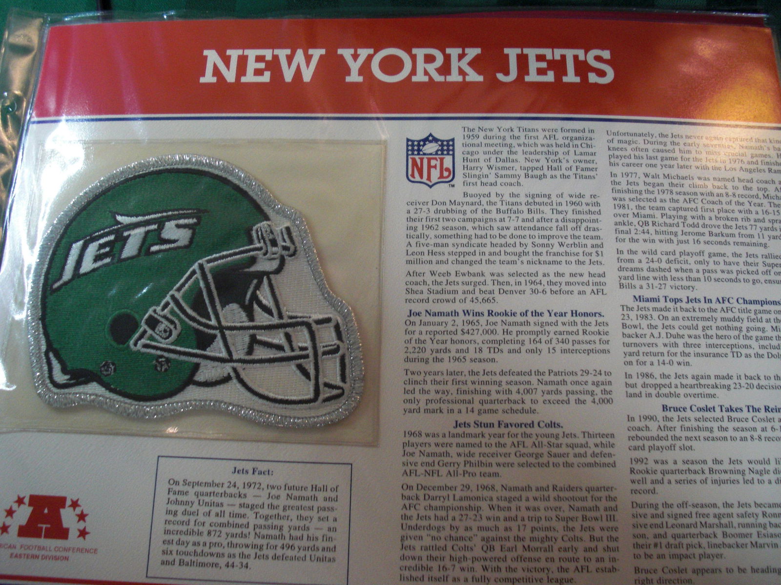 large patch on page new york jets (1 of 1)