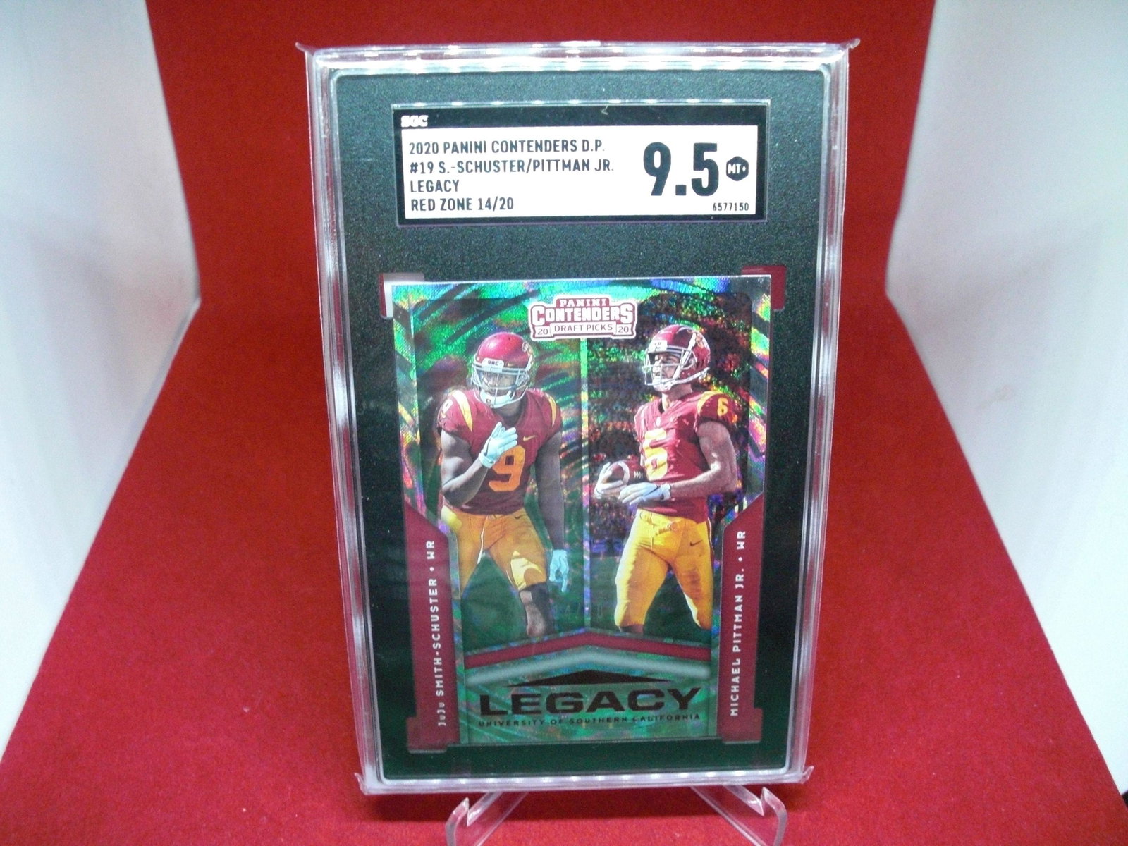 sgc 2020 schuster/pittman jr #14/20 mint 9.5: nice graded card
