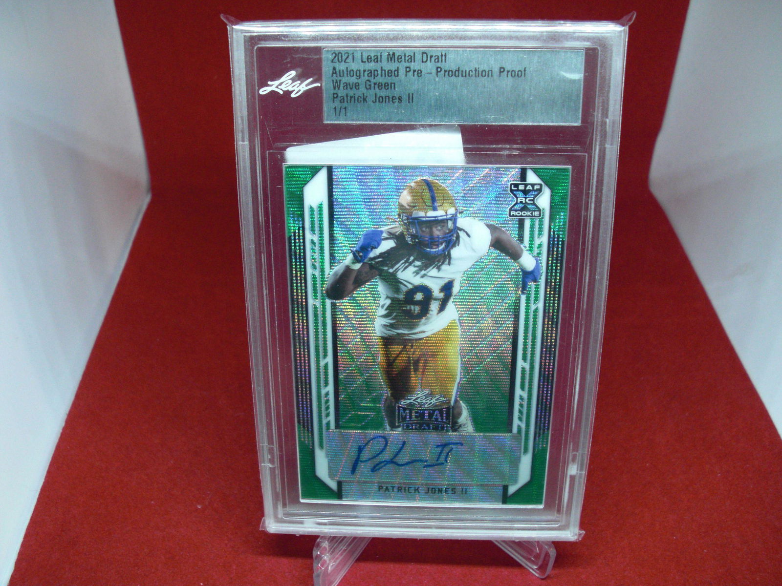 beckett graded 2021 patrick jones auto wave green 1/1 (1 of 1)
