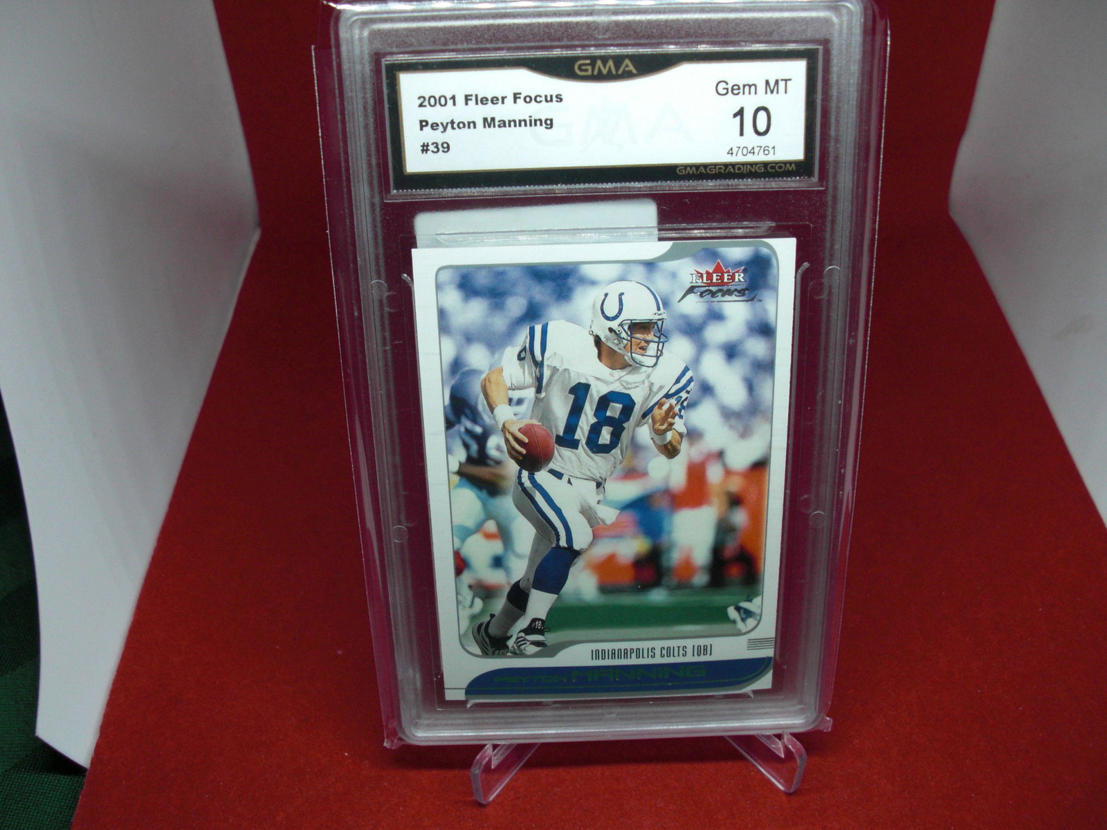 gma graded 2001 peyton manning mint 10 (1 of 1)