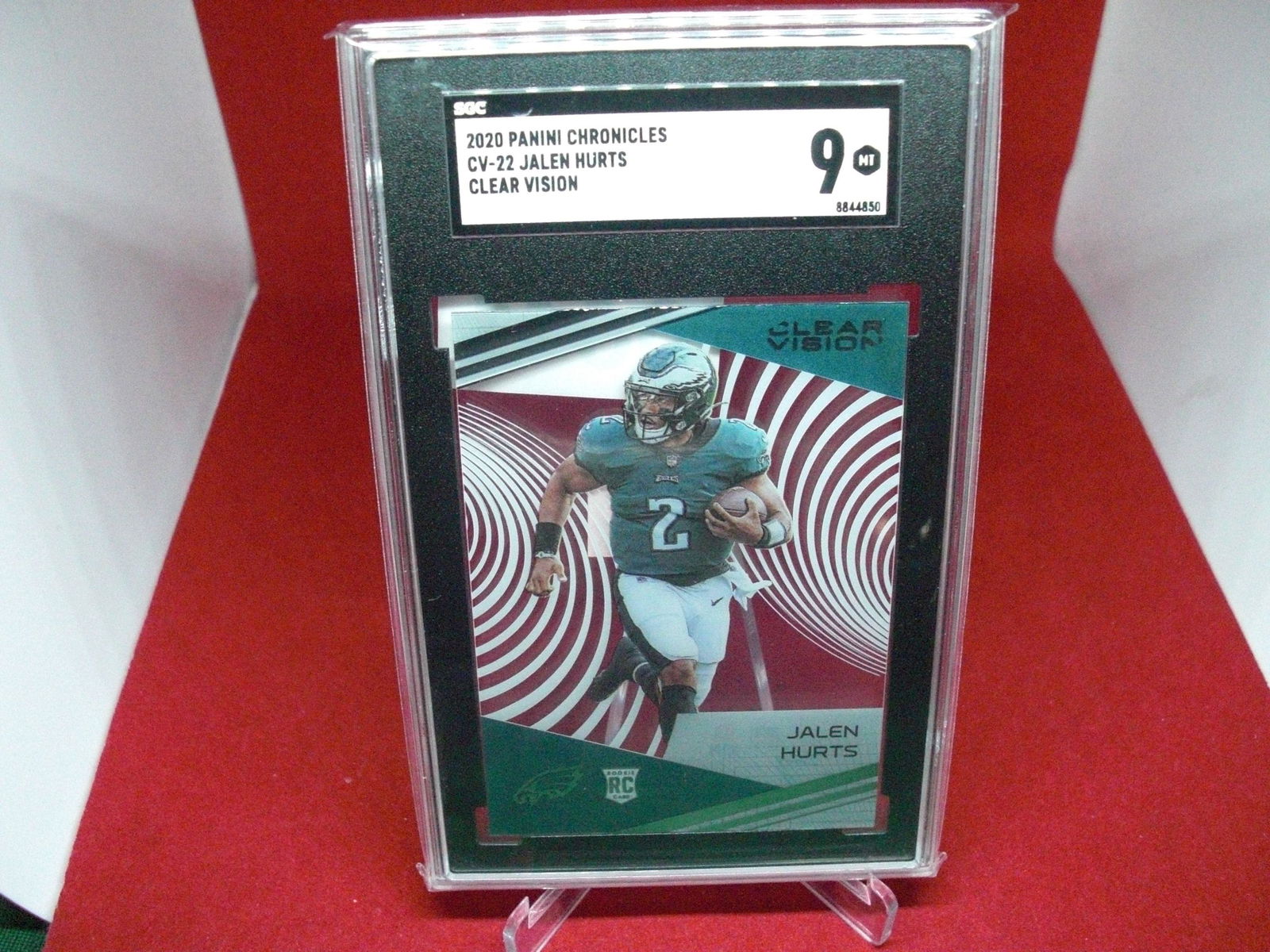 sgc graded jalen hurts clear vision mint 9 (1 of 1)