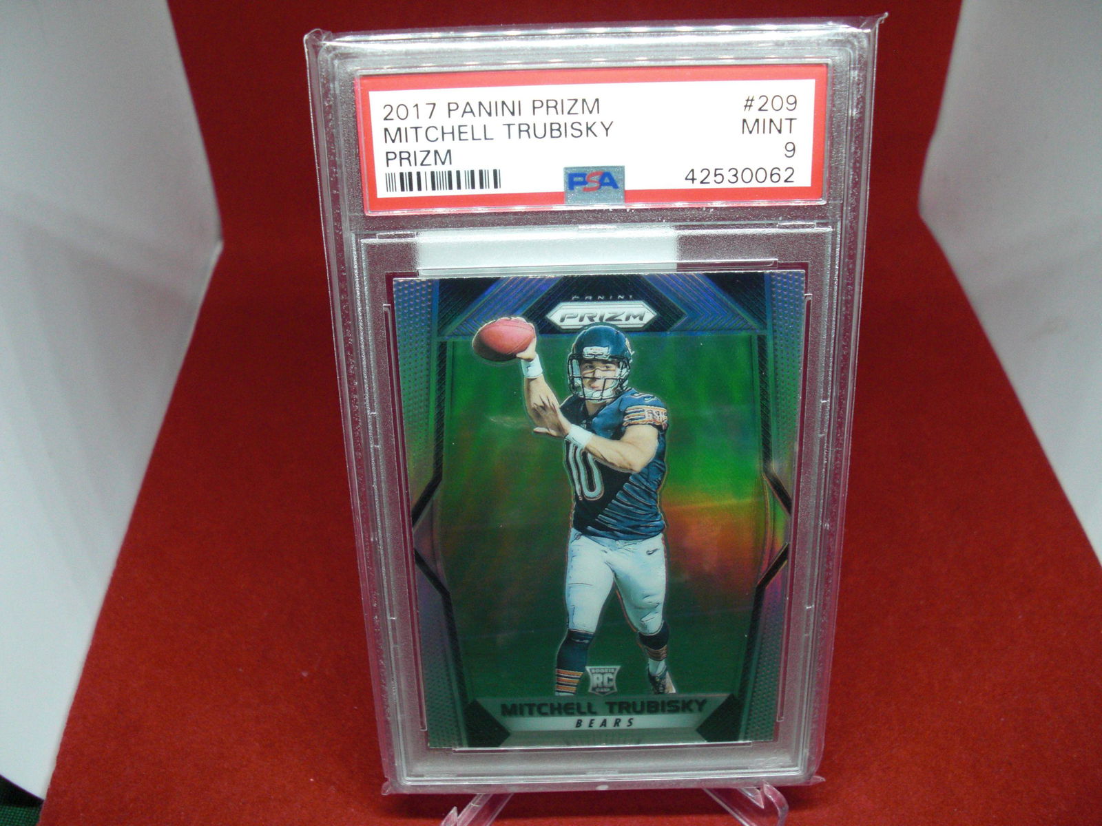 psa graded 2017 mitchell trubisky mint 9 rookie (1 of 1)