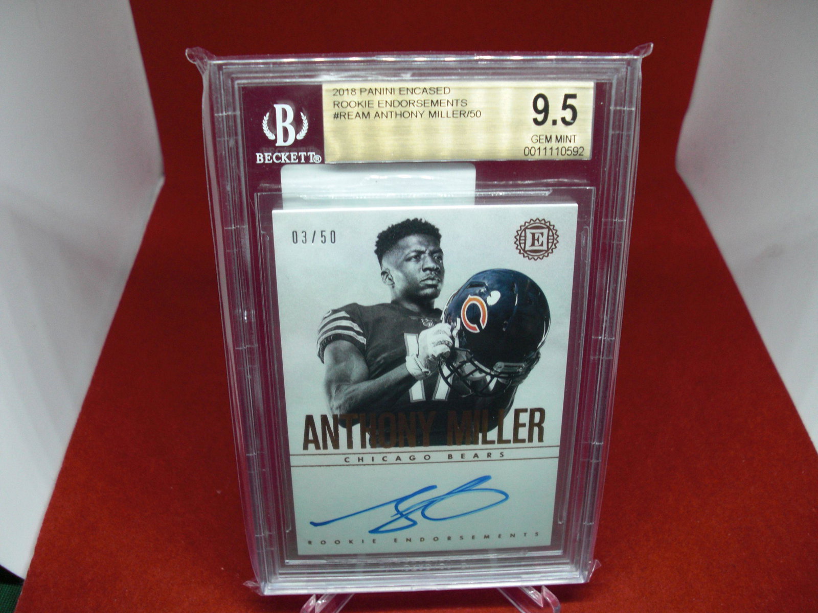 beckett graded rookie anthony miller auto mint 9.5 (1 of 1)