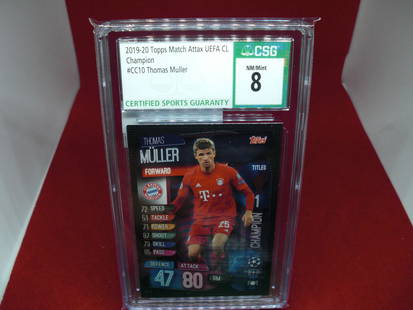 csg graded 2019/20 thomas muller mint 8: nice graded card