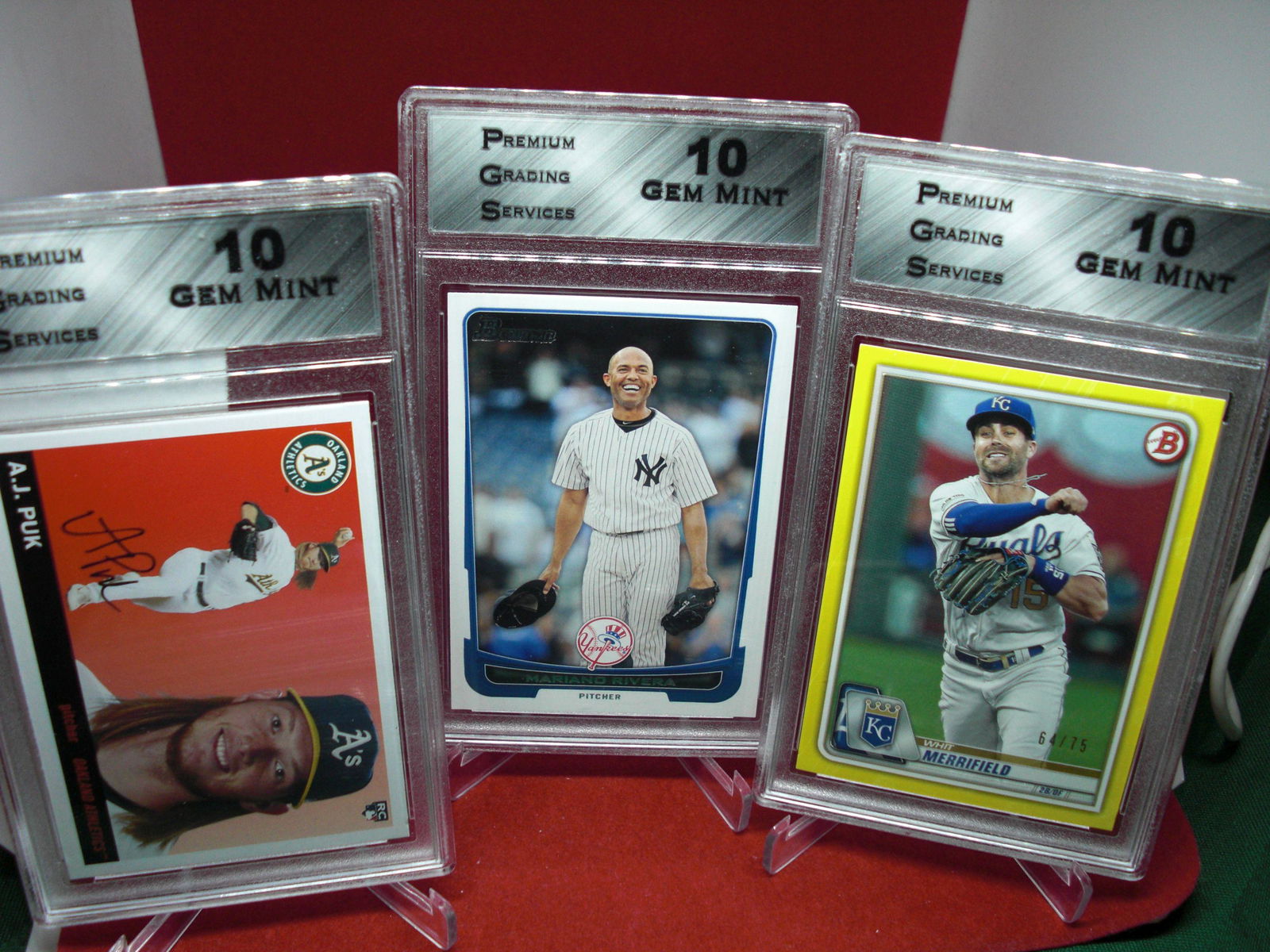 lot of 3 pgs graded baseball cards mint 10's (1 of 1)