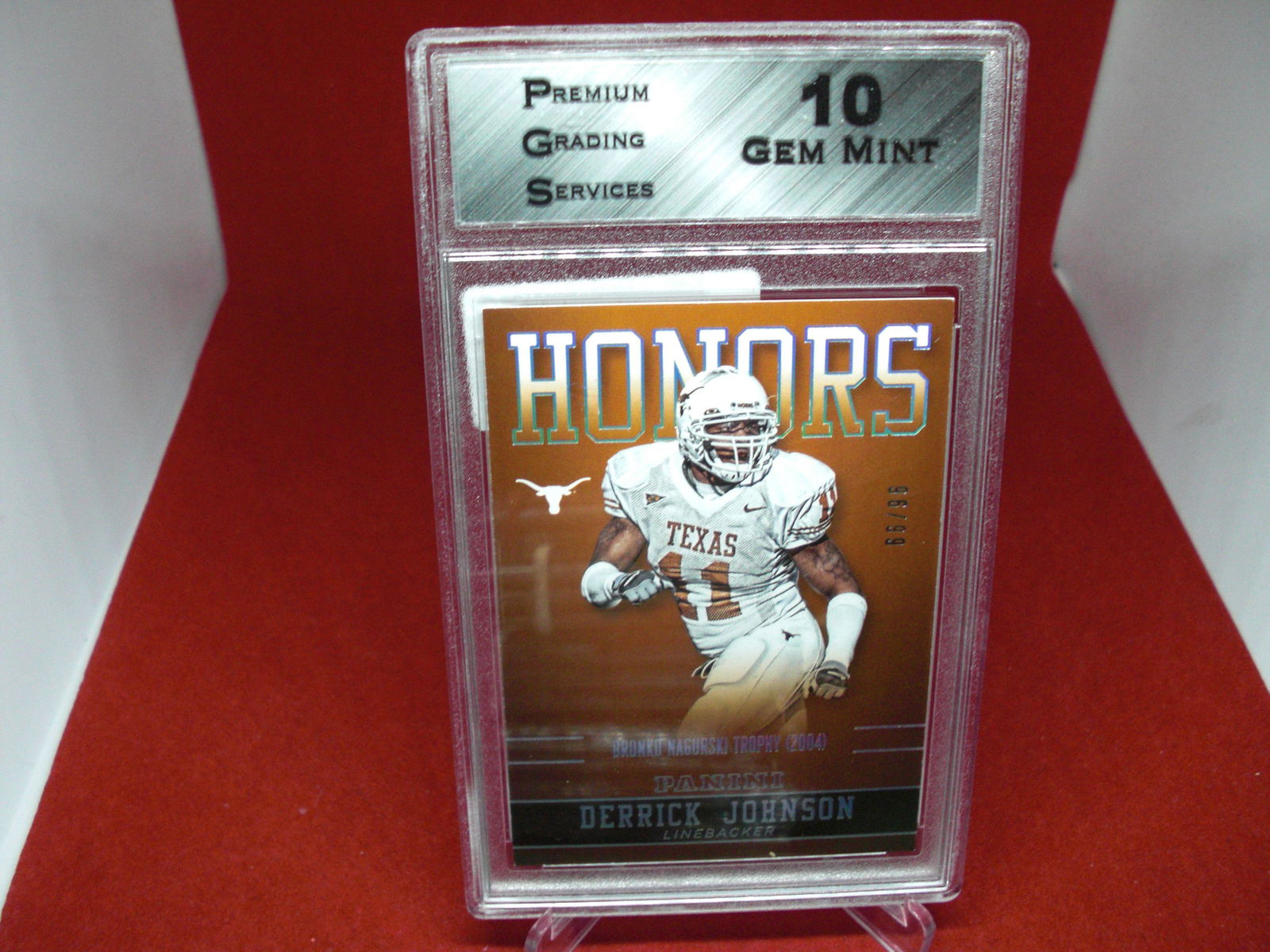 pgs graded derrick johnson #66/96 mint 10 (1 of 1)