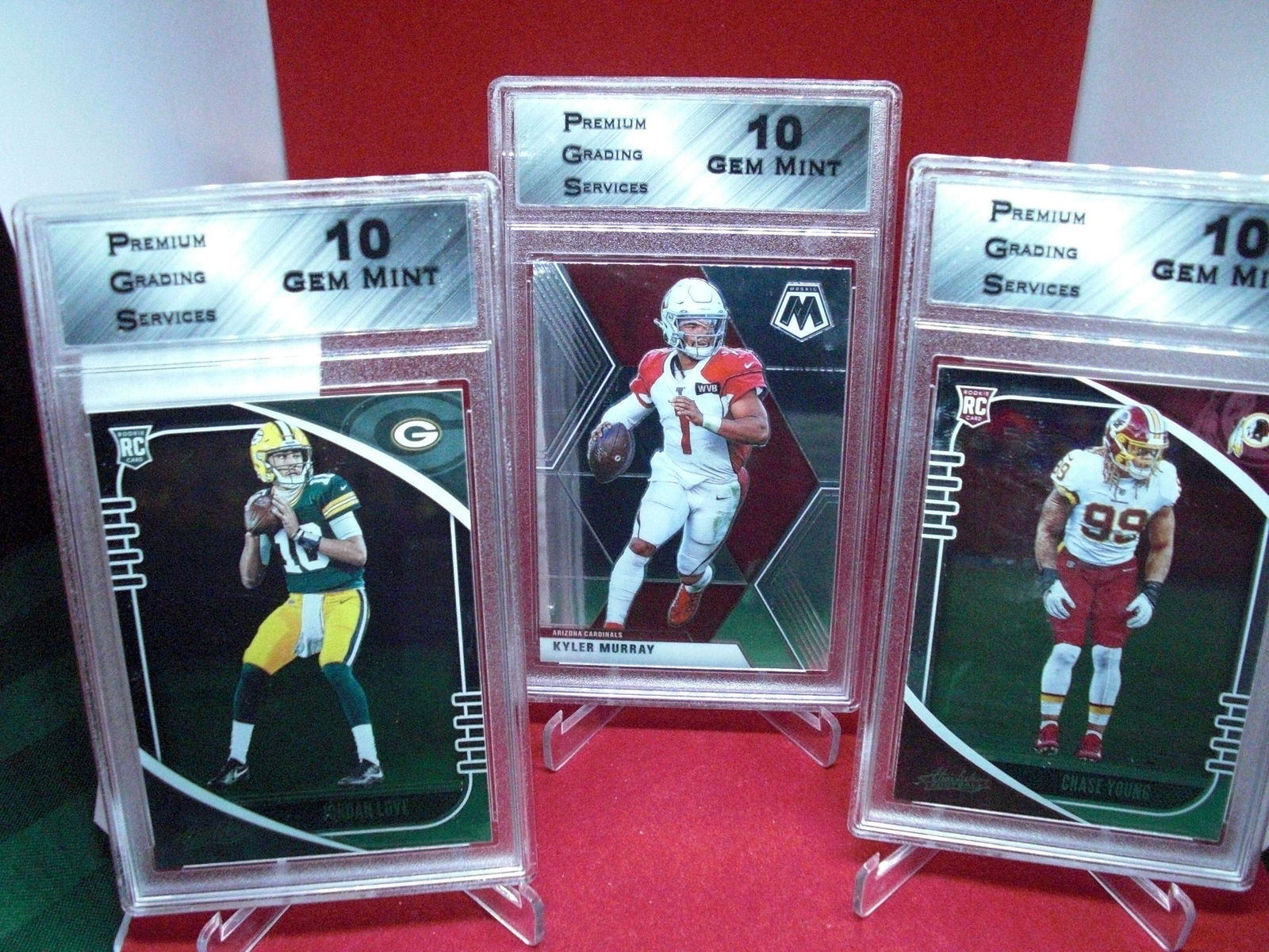 pgs graded 3 football cards mint 10's (1 of 1)