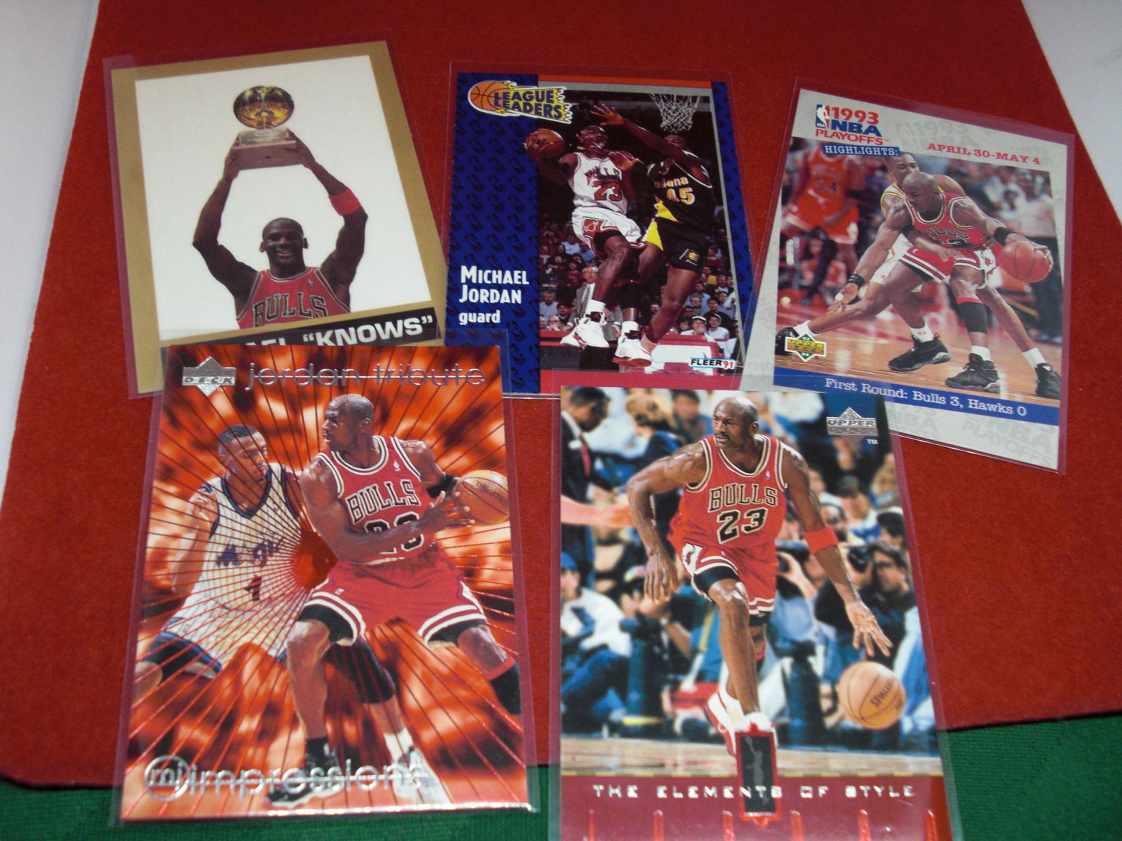 lot of 5 michael jordan cards (1 of 1)