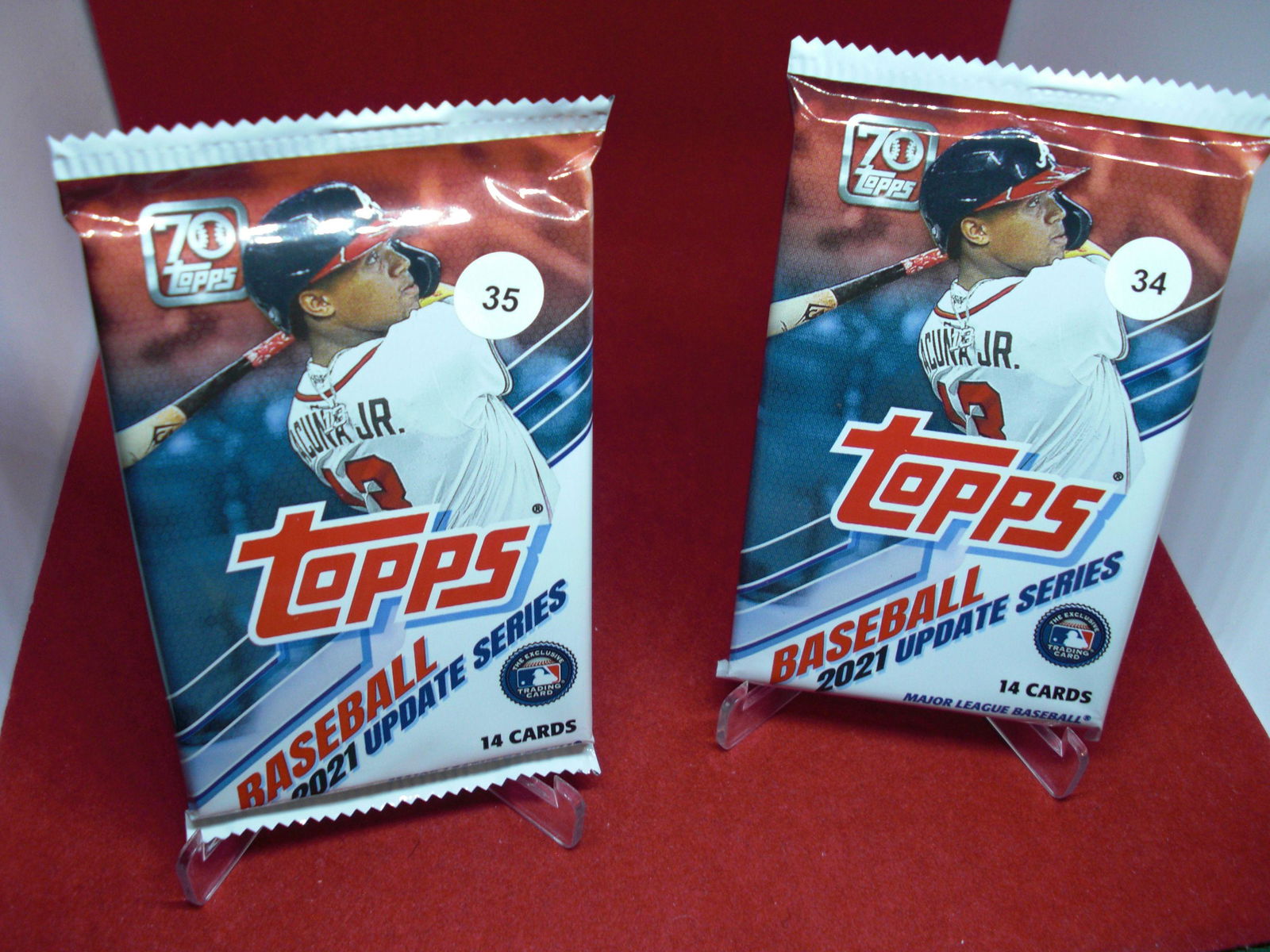 lot of 2 unopened baseball packs (1 of 1)