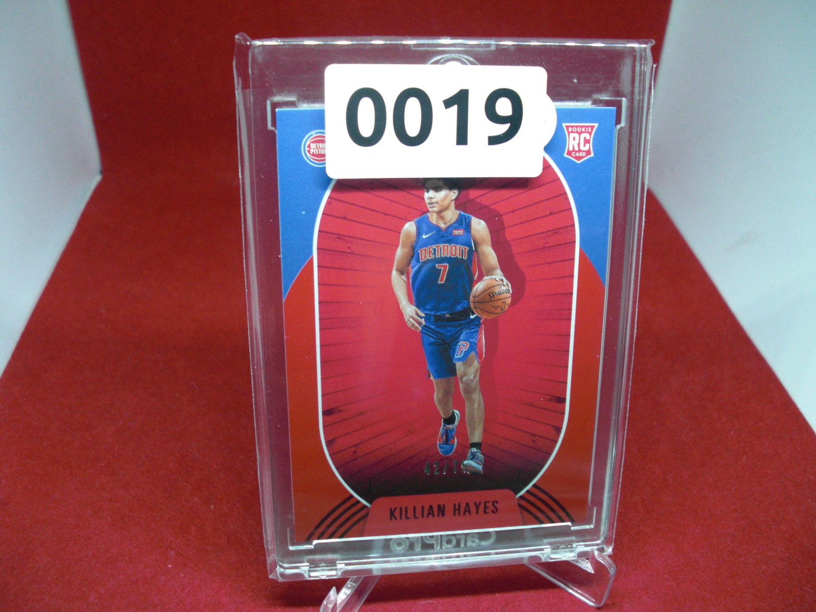 killian hayes #42/75 rookie: in hard plastic case
