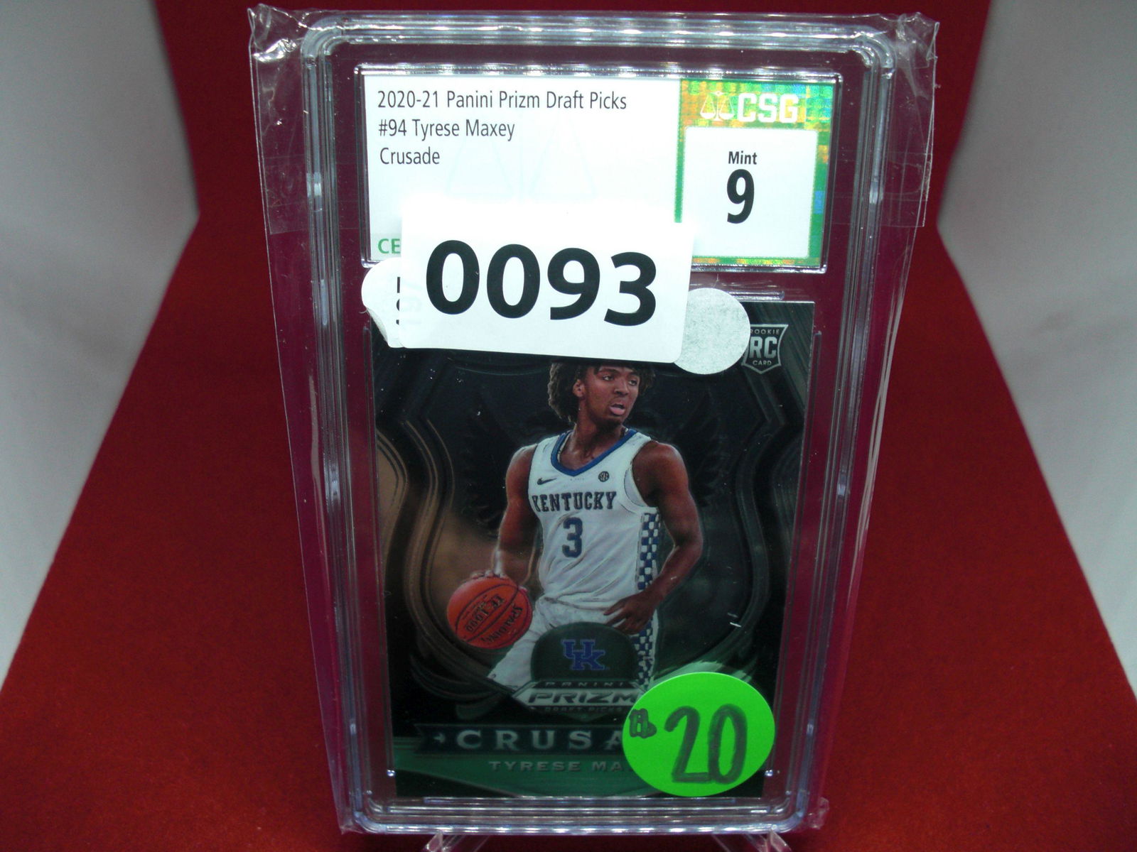 csg graded 2020/21 tyrese maxey rookie mint 9 (1 of 1)