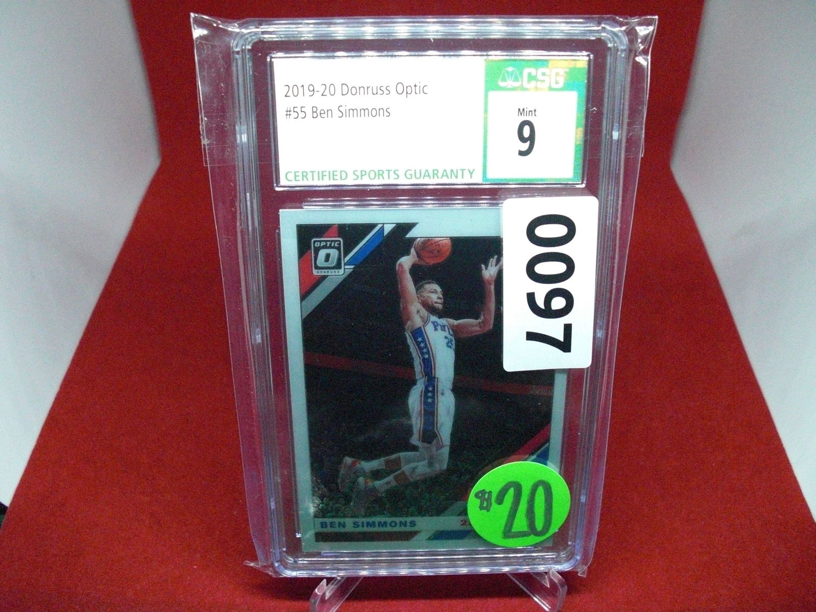 csg graded 2019/20 ben simmons opotic mint 9 (1 of 1)