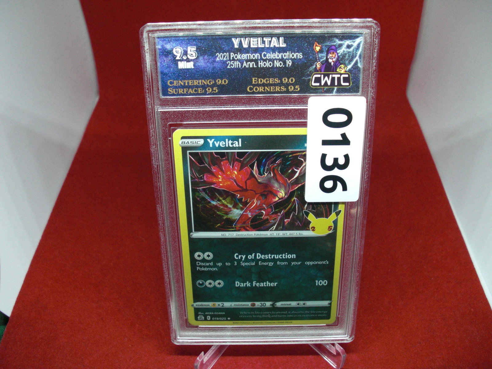 cwtc graded pokemon yveltal mint 9.5 (1 of 1)