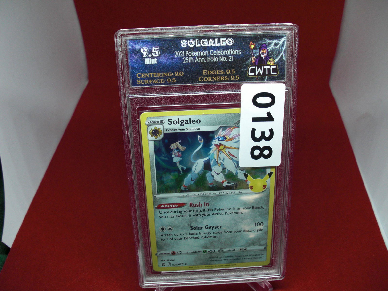 cwtc graded pokemon solgaleo mint 9.5 (1 of 1)