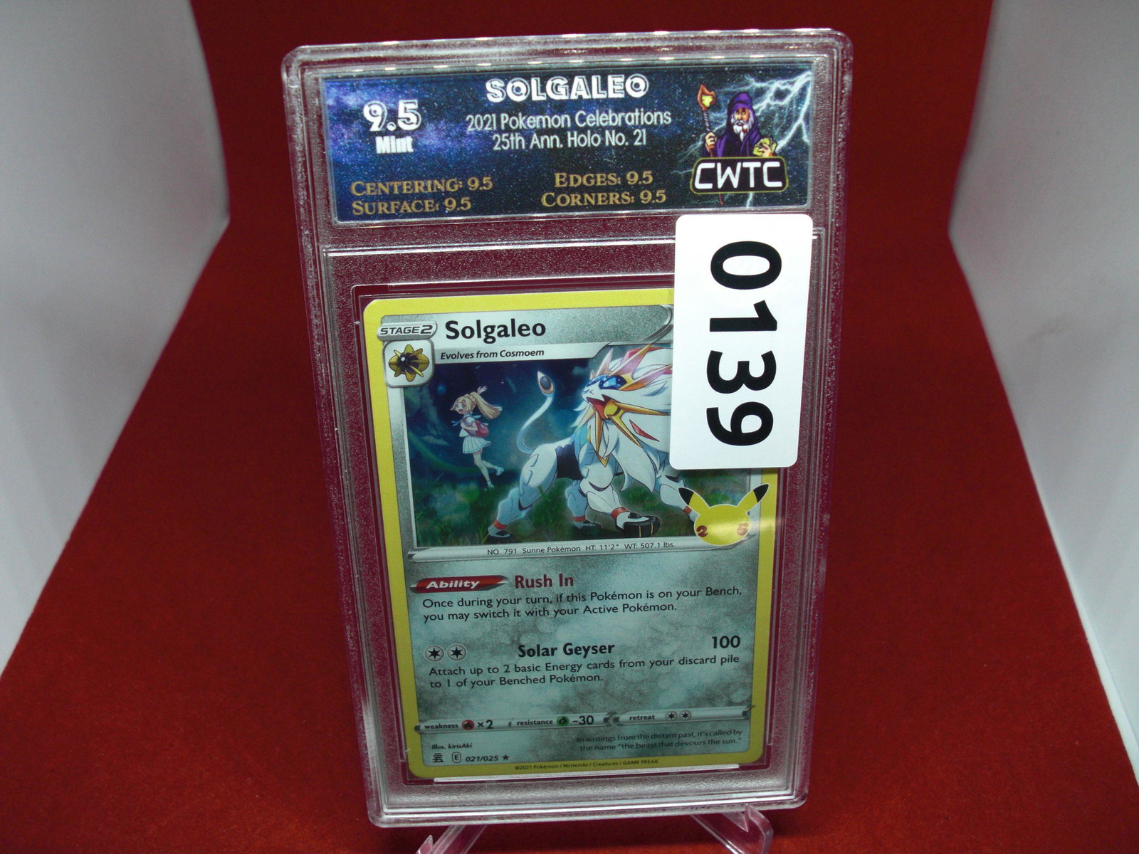 cwtc graded solgaleo mint 9.5 (1 of 1)