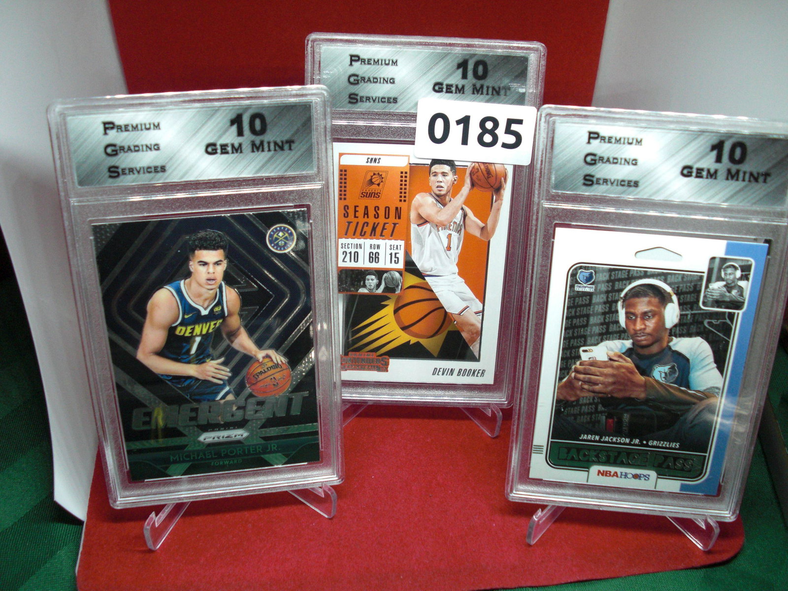 lot of 3 pgs graded basketball cards mint 10's: nice graded card