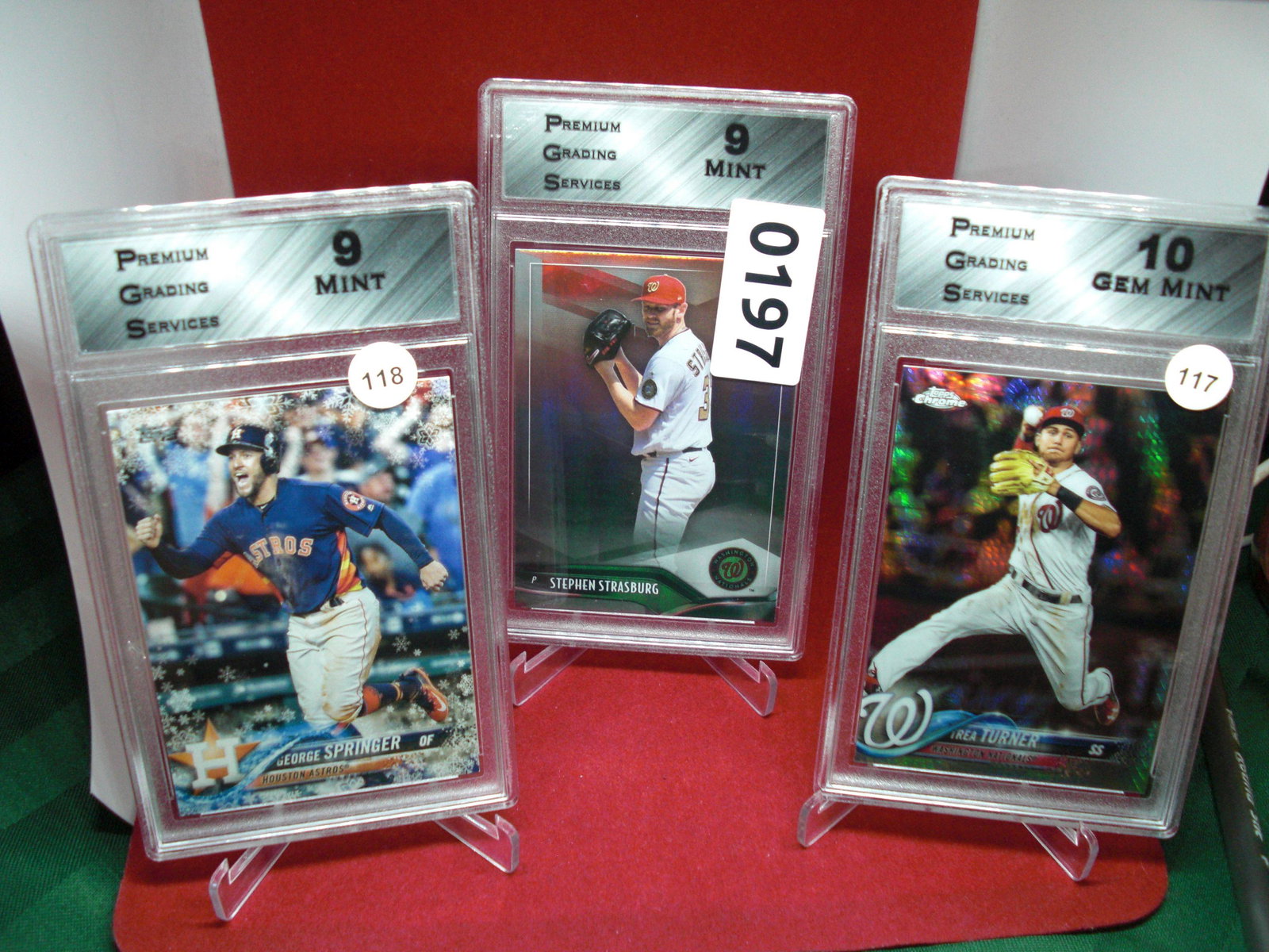 lot of 3 pgs graded baseball cards (1 of 1)