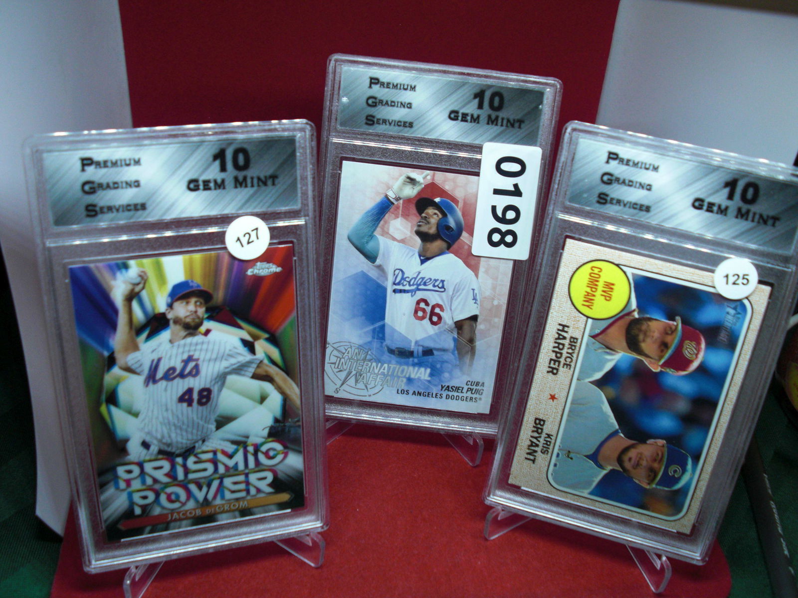 lot of 3 pgs graded baseball cards mint 10's (1 of 1)