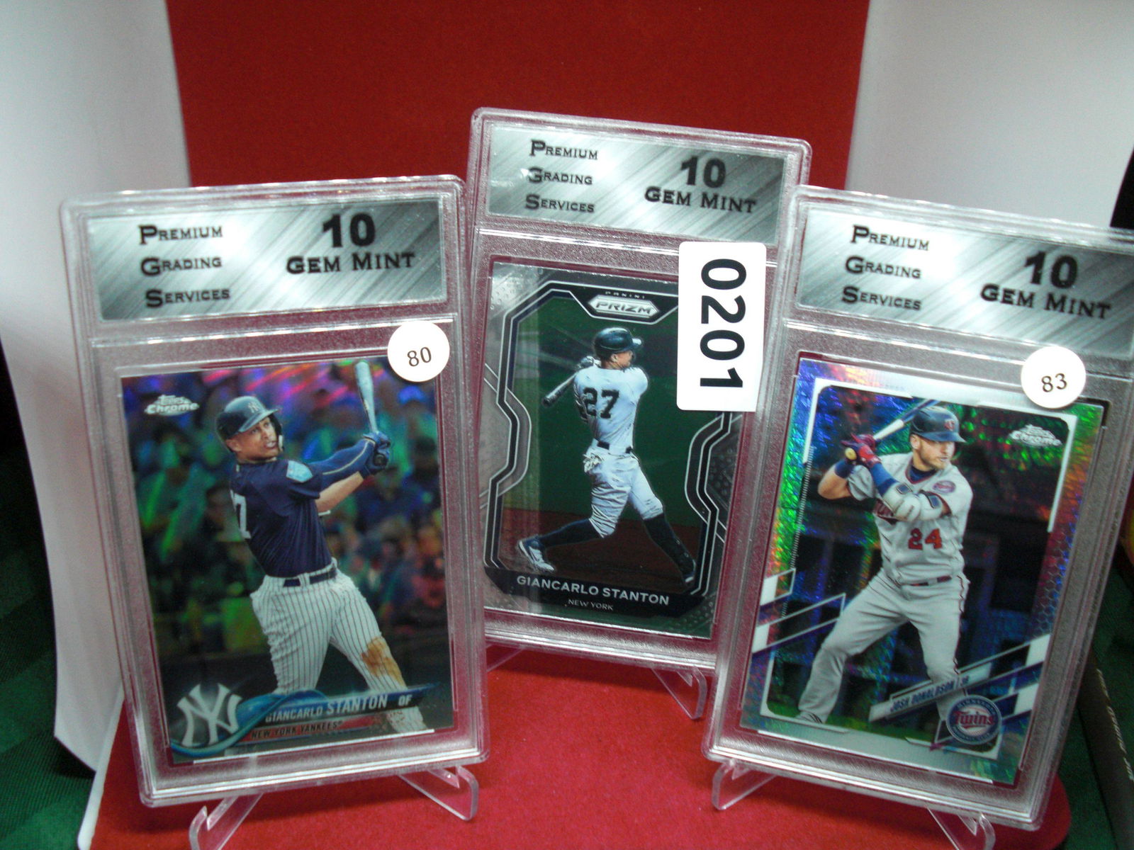 lot of 3 pgs graded baseball cards mint 10's (1 of 1)