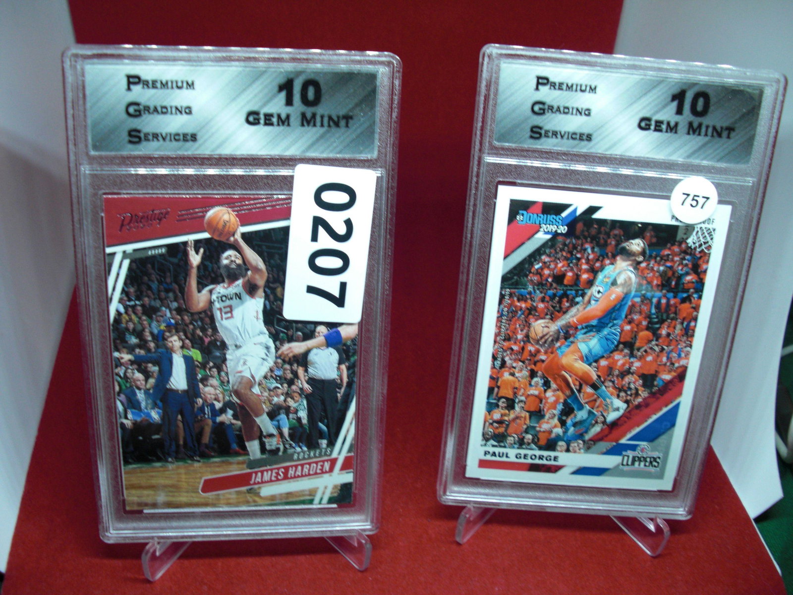lot of 2 graded pgs basketball cards mint 10's: nice graded card