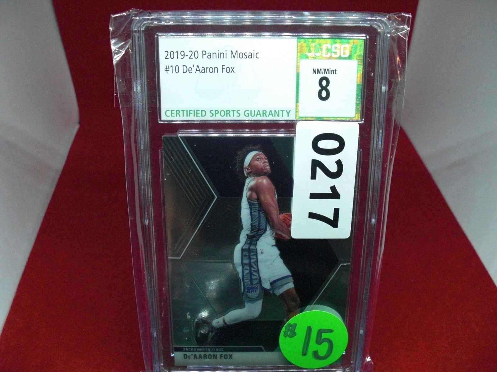 csg graded 2019/20 de'aaron fox mint 8 (1 of 1)