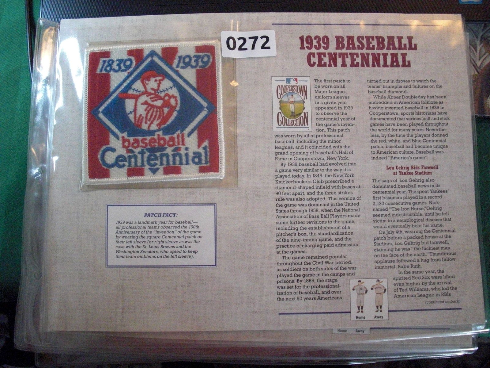 large patch 1939 baseball centennial (1 of 1)