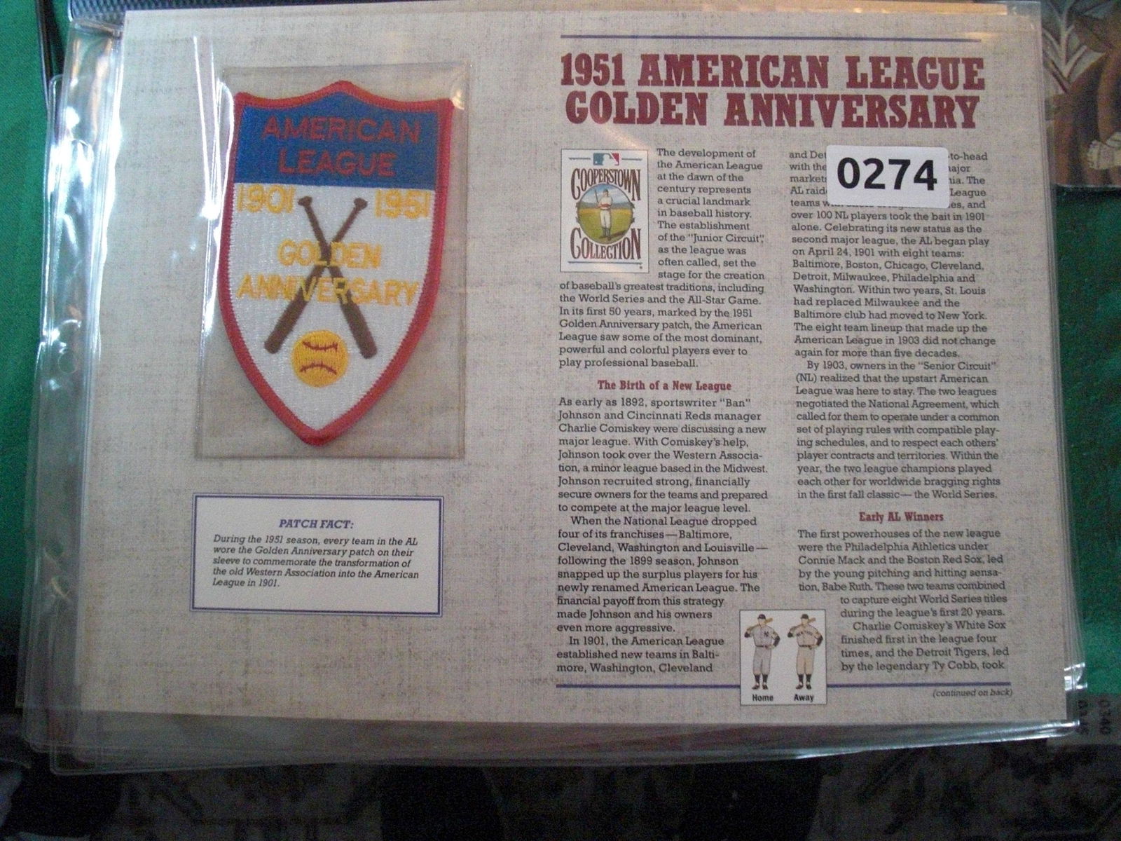 large patch 1951 american league golden anniversary (1 of 1)