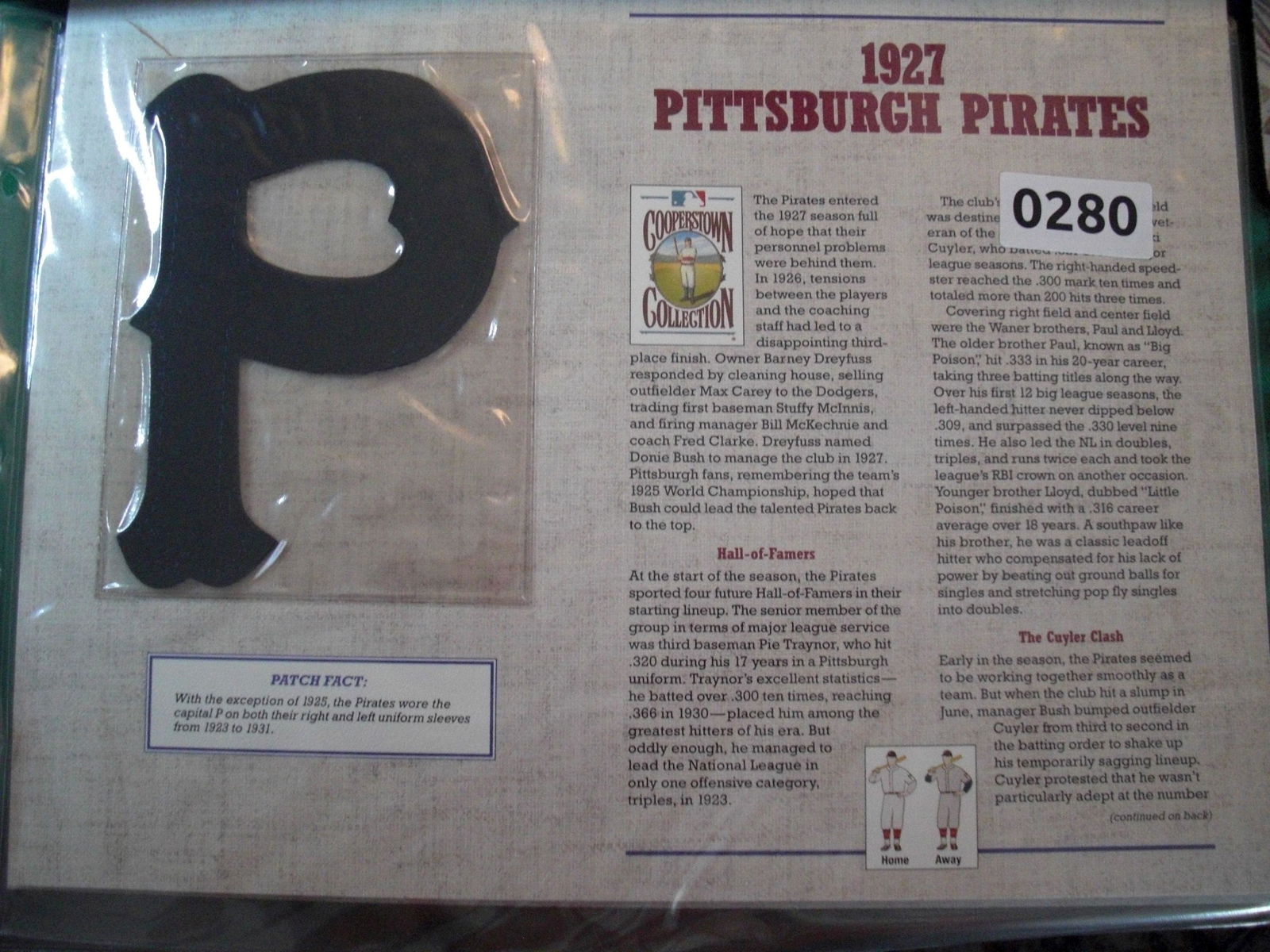 large patch 1927 pittsburgh pirates (1 of 1)
