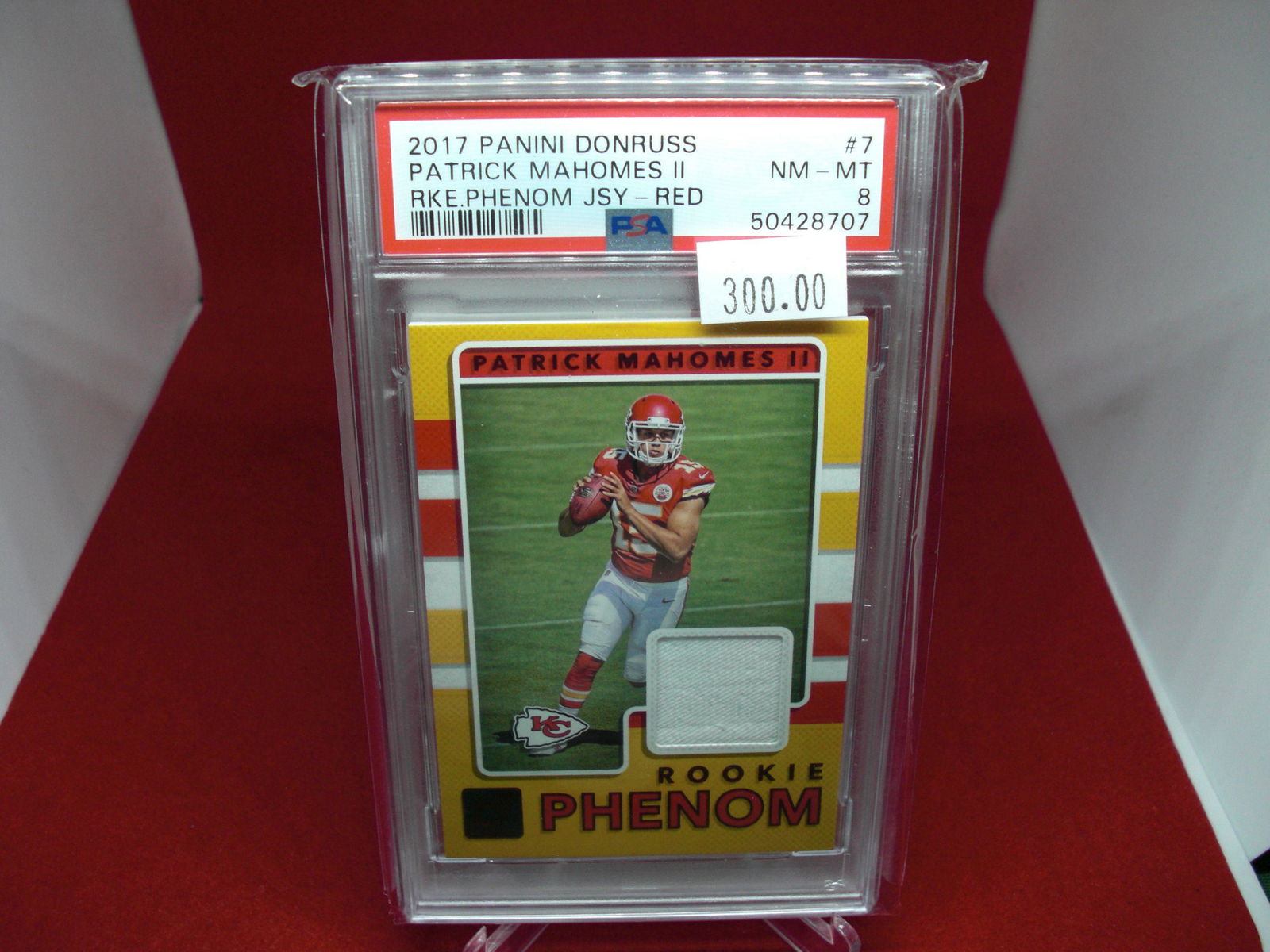 psa 2017 patrick mahomes jersey mint 8 (1 of 1)