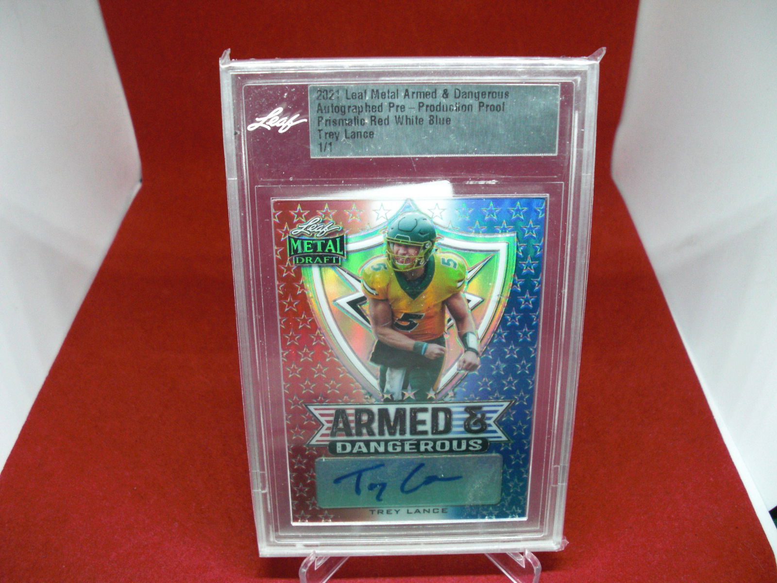 beckett graded 2021 trey lance 1/1 auto metal draft (1 of 1)